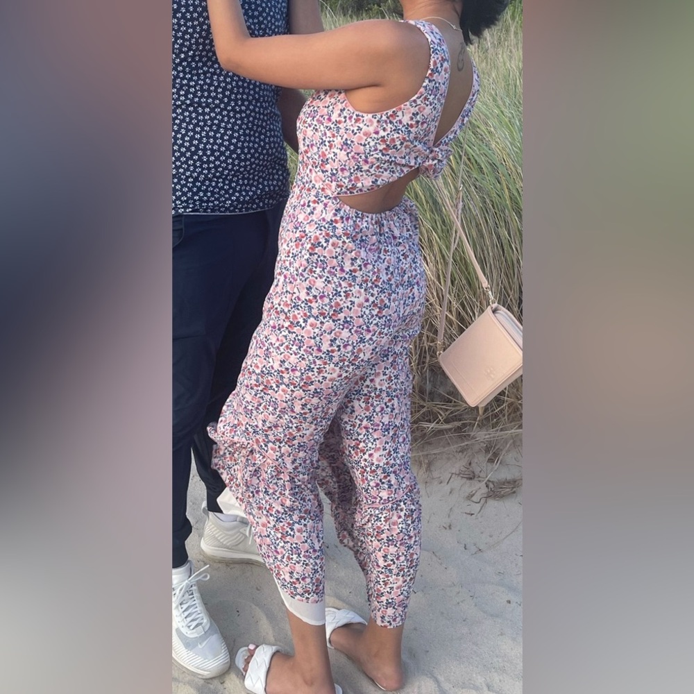 Lulus floral jumpsuit
